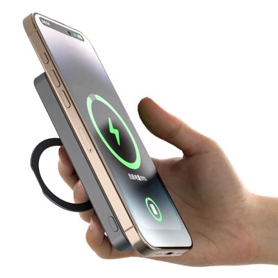 4. Dudao K28S 20W PD 5000mAh Powerbank mit MagSafe und Ständer - Grau