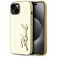Karl Lagerfeld Wrinkled Metal Signature iPhone 15 Hülle - Gold