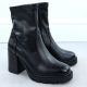 13. Schwarze Damen-Stiefeletten mit Blockabsatz Potocki 12419