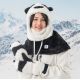 4. Qunature Panda Skihandschuhe für Kinder und Erwachsene, Größe S – Schwarz/Weiß