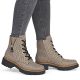 6. Gefütterte Damen-Ankle-Boots, Hahnentrittmuster, Beige, Rieker 72617-60