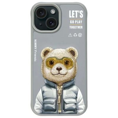 Nimmy Cool&Cute 2.0 Bear Case für iPhone 15 - Grau