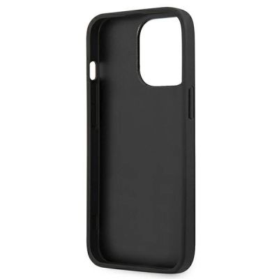 7. Guess Saffiano 4G Metal Logo Case für iPhone 13 Pro / 13 6.1" - Schwarz