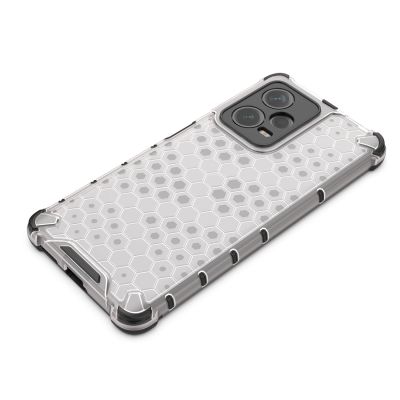 6. Honeycomb-Hülle für Xiaomi Redmi Note 12 Pro+, gepanzerte Hybridabdeckung in Schwarz