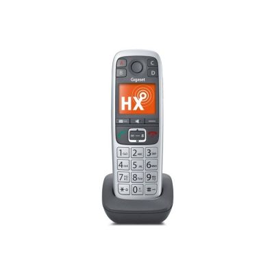 7. Gigaset E560HX Mobilteil mit Gro-Taste und Ladeschale – Platin