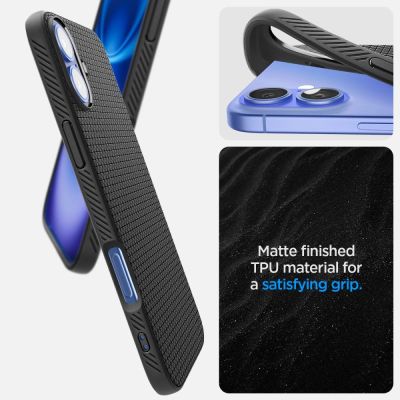 12. Spigen Liquid Air Hülle für iPhone 16 – Schwarz