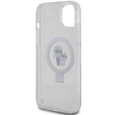 7. Karl Lagerfeld KLHMP15MHMRSKCH iPhone 15 Plus / 14 Plus 6,7" weiß/weiß Hardcase Ringständer Karl&Choupette MagSafe