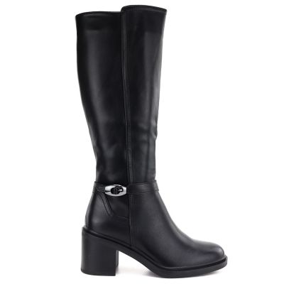 2. Sergio Leone KZ-14 schwarze gefütterte Stiefel mit hohem Absatz