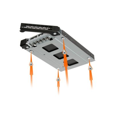 8. IcyDock Montageplatte 2x6,3cm SATAI-III in 1x3,5" RAID-Steuerung