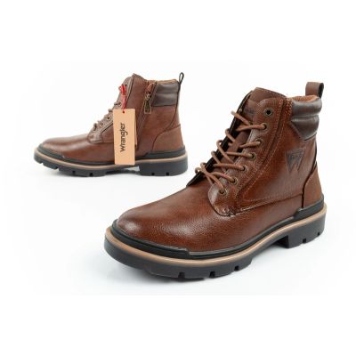 17. Wrangler Nevada Herren Schuhe Chelsea Boots elegant modisch Schnürer Braun