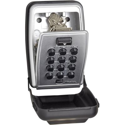 6. MASTER LOCK 5423EURD Tresor für die Wandmontage, Schwarz/Grau