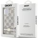 8. DKNY IML Checkered Mono Pattern & Printed Stripes MagSafe Hülle für iPhone 15 Plus / 14 Plus – Beige