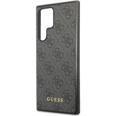 6. Guess 4G Metal Gold Logo Hülle für Samsung Galaxy S24 Ultra – schwarz