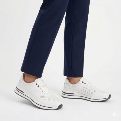 6. Damen-Lederschuhe mit Lochmuster, weiß, Filippo DP7608/26 WH