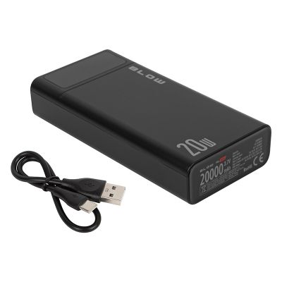 5. BLOW POWERBANK 20000 mAh QC+PD 20 W + LIGHTNING BLACK PB20E