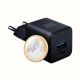 7. 3mk Hyper GaN Ladegerät 20W QC4+ PD PPS USB-C USB-A Wandladegerät - Schwarz