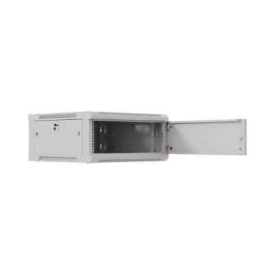 6. LANBERG Wandregalschrank 19" 4HE 600x600 GRAU METALLTÜR (BAUFLAUF)