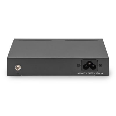 7. Digitus Gigabit Ethernet PoE-Switch, 4 PoE-Ports + 1 Uplink-Port, verfügbare PoE-Leistung: 60 W