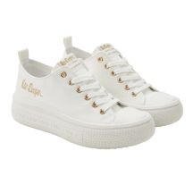Lee Cooper Damenschuhe, sportliche Sneaker, weiße Plateauschuhe, modisch