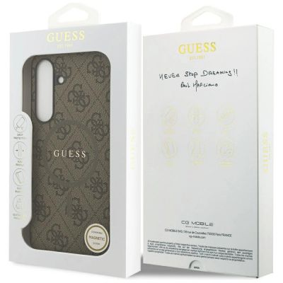 8. Guess 4G Ring Classic Logo MagSafe Hülle für Samsung Galaxy S25 FE - Braun