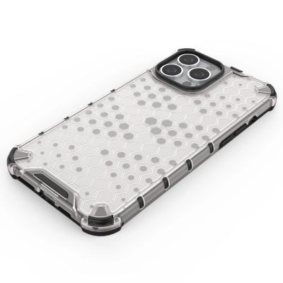 5. Honeycomb Handyhülle Schutzhülle mit TPU Rahmen für iPhone 13 Pro Max blau