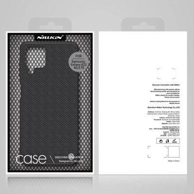5. Nillkin Textured Case robuste, verstärkte Hülle mit Gelrahmen und Nylonrückseite für Samsung Galaxy A22 4G schwarz