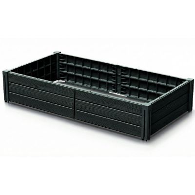 4. Beetrandsockel aus Holz, 149 x 75 cm, Anthrazit