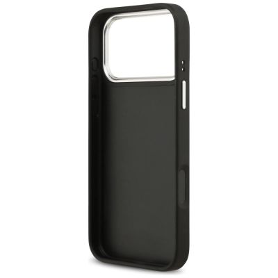 7. Guess Grained Big 4G Classic Logo Hülle für iPhone 17 Pro Max - Schwarz