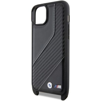 5. BMW M Edition Carbon Stripe & Strap Hülle für iPhone 15 / 14 / 13 – Schwarz