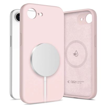 Tech-Protect Flüssigsilikon MagSafe Hülle für iPhone 16e / 17e – Pink