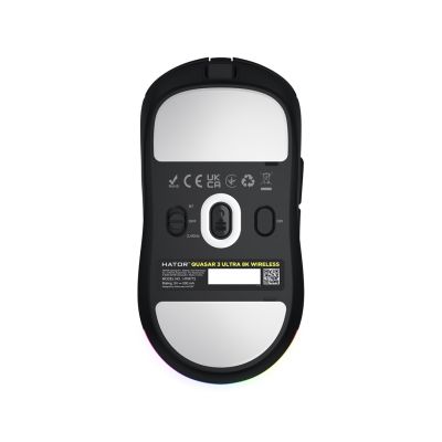7. HATOR Quasar 3 Ultra 8K Kabellose Gaming-Maus, beidhändig bedienbar, Funkfernbedienung + Bluetooth + USB Typ-A, optischer Sensor mit 30.000 DPI