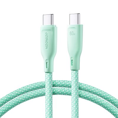 Joyroom Multi-Color Series S-A34 USB-C / USB-C PD 60W Kabel 1m - Grün
