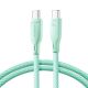 Joyroom Multi-Color Series S-A34 USB-C / USB-C PD 60W Kabel 1m - Grün