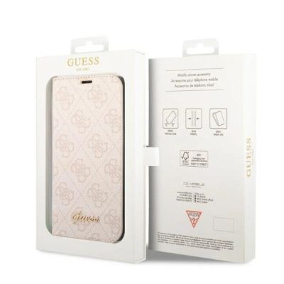7. Guess GUBKP14SHG4SHP iPhone 14 6.1 "rosa / rosa Buch 4G Vintage Gold Logo