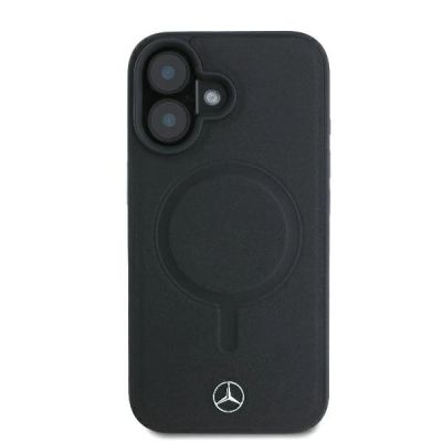 3. Mercedes Smooth Leather MagSafe Hülle für iPhone 16 Plus – Schwarz