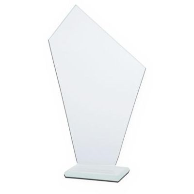 2. Glastrophäe mit zerbrochenem Sockel