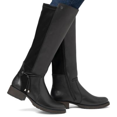 35. Damen-Lederstiefel im Offiziersstil, gefüttert, schwarz Rieker Z9564-00