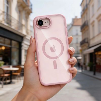 6. Tech-Protect Magmat MagSafe Hülle für iPhone 16e / 17e – Transparentes Rosa