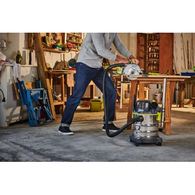 4. RYOBI R18WDV-0 18V One+ Akku-Staubsauger Schwarz, Grün