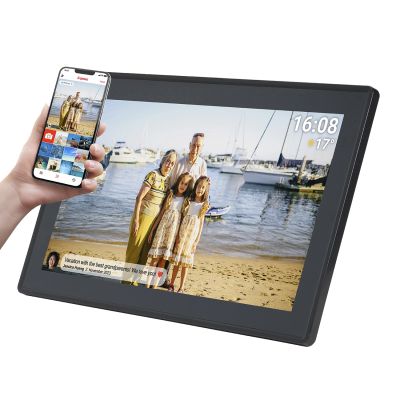 Denver Frameo PFF-1515B Digitaler Bilderrahmen, 39,6 cm (15,6 Zoll), Schwarz