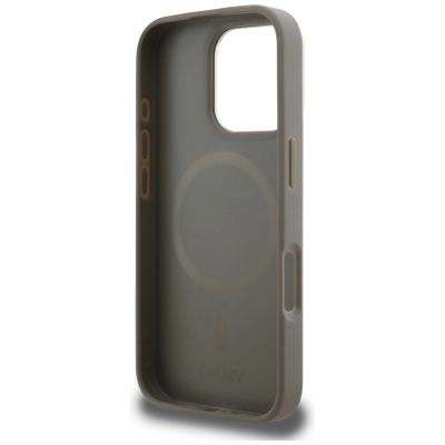 7. DKNY Magsafe iPhone 16 Pro Hülle mit Karomuster - Beige
