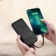 3. Wozinsky W11-B 10000mAh 10W Powerbank mit integrierten Kabeln und Taschenlampe – Schwarz