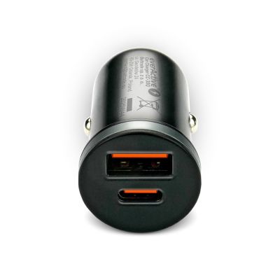 2. EVERACTIVE Autoladegerät 1x USB + 1x USB-C 35W QC 3.0 PD Schwarz CC-30Q
