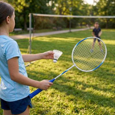 6. EDDY TOYS BLAUES BADMINTON-SET