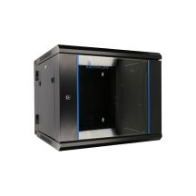 Extralink 9U 600x600 AZH 19-Zoll-Wand-Rackschrank, schwarz, zweiteilig